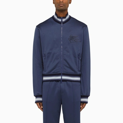 Etro Blue Zip Sweatshirt