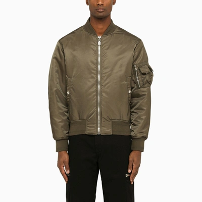 Givenchy Khaki Nylon Bomber Jacket In Brown