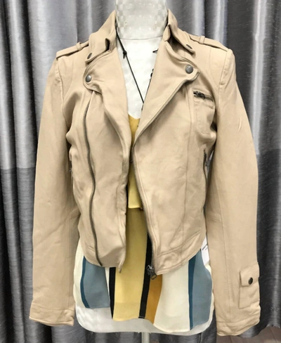 Jakett Josey Washed Leather In Almond In Pink