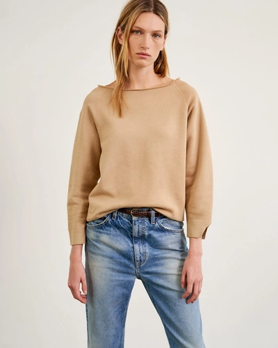 Nili Lotan Luka Scoop Neck Sweatshirt In Blonde