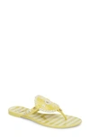 Jack Rogers 'georgica' Jelly Flip Flop In Iced Lime/ White