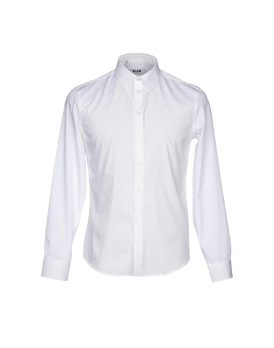Msgm Solid Colour Shirt In White