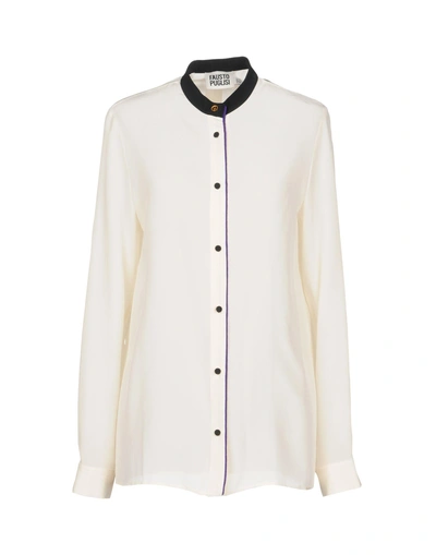 Fausto Puglisi Silk Shirts & Blouses In Ivory