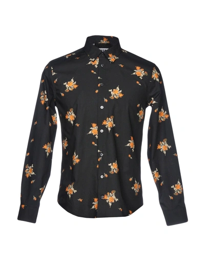 Msgm Patterned Shirt In Black