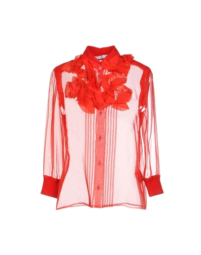 Givenchy Silk Shirts & Blouses In Red