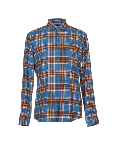 Dsquared2 Checked Shirt In Blue