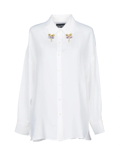 Boutique Moschino Solid Color Shirts & Blouses In White