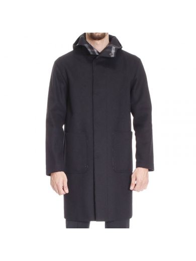 Emporio Armani Coat Coat Man In Black | ModeSens