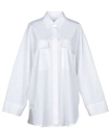 Maison Margiela Solid Color Shirts & Blouses In White
