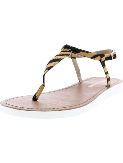 Sun + Stone Sskristi Womens Strappy Thong Sandals In Multi