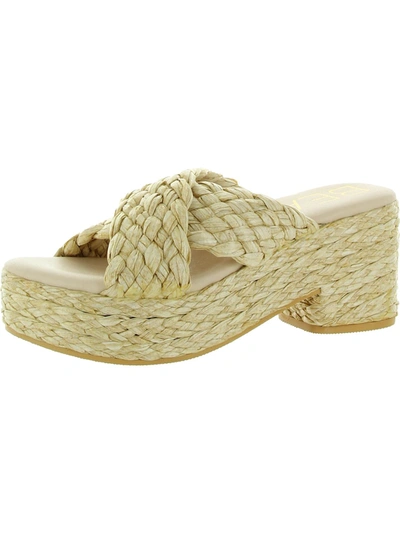 Beach By Matisse Reflection Womens Woven Wedge Platform Sandals In White