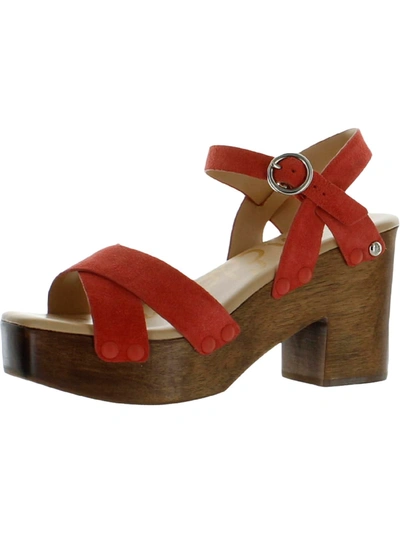 Sam Edelman Josefine Womens Buckle Wood Heels In Brown