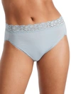 Vanity Fair Flattering Lace Hi-cut Brief In Seaside Mist Stripe