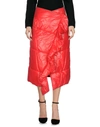 Msgm Midi Skirts In Red