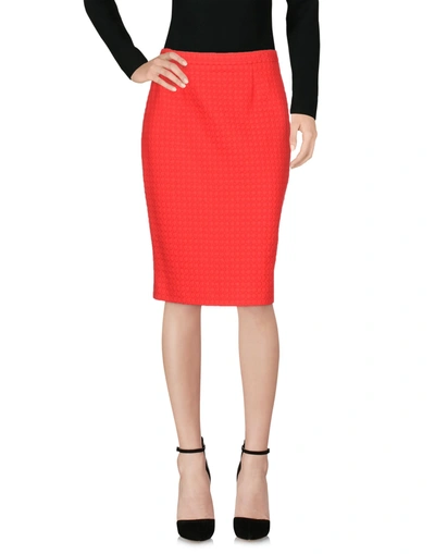 Boutique Moschino Knee Length Skirts In Red