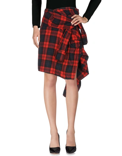 Dsquared2 Knee Length Skirt In Red