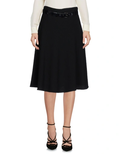 Miu Miu Knee Length Skirt In Black