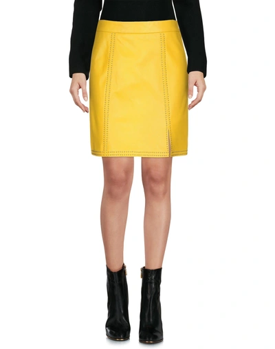 Boutique Moschino Mini Skirts In Yellow