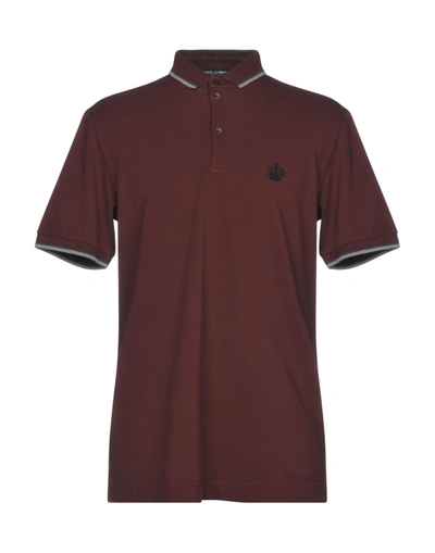 Dolce & Gabbana Polo Shirts In Red