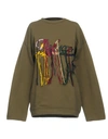 Golden Goose Sweatshirt In Military Green