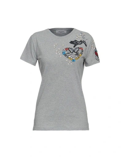 Valentino T-shirt In Grey