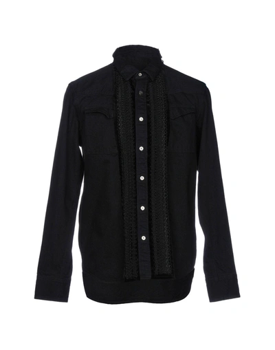 Sacai Denim Shirt In Black