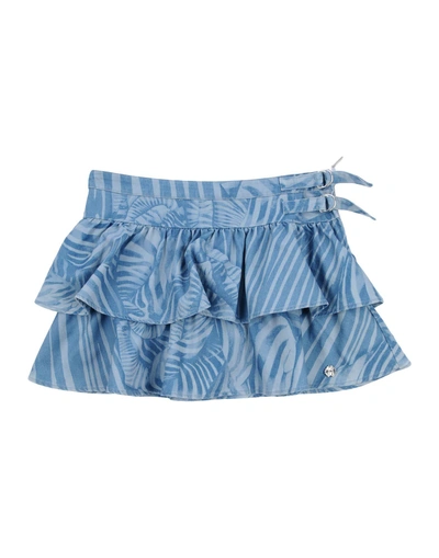 Roberto Cavalli Denim Skirt In Blue