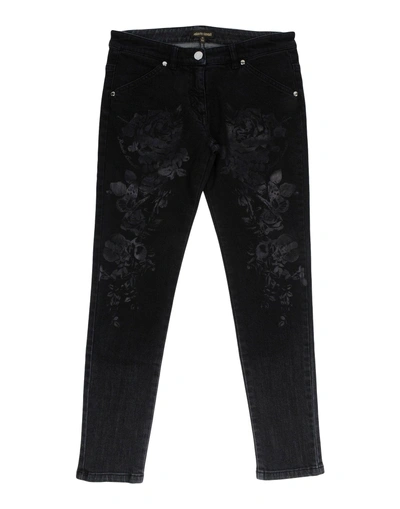 Roberto Cavalli Denim Pants In Black