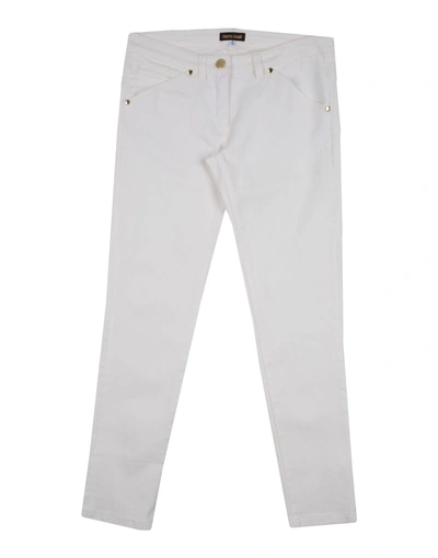 Roberto Cavalli Denim Pants In White
