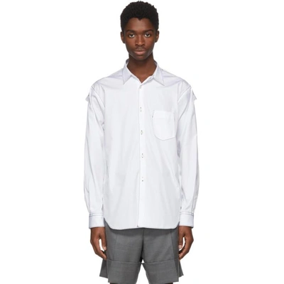 Comme Des Garçons Shirt White Cotton Poplin Shirt