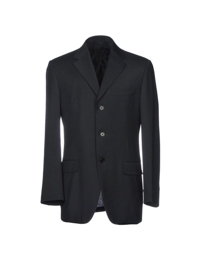 Burberry Suit Jackets In Dark Blue