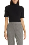 Anne Klein Short Sleeve Turtleneck Sweater In Anne Black