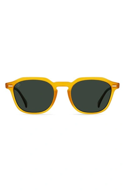 Raen Clyve 52mm Polarized Round Sunglasses In Honey/ Green Polarized