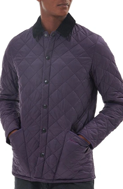 Barbour Heritage Liddesdale Quilted Jacket In Purple