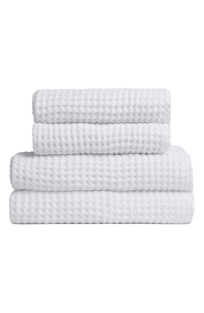 Parachute Turkish Cotton Waffle Bath Towel In White