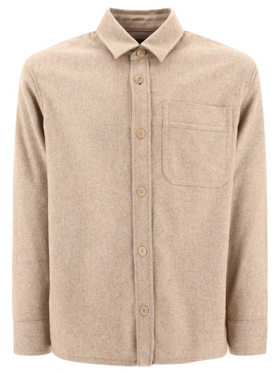 Apc Basile Overshirt In Pbc - Heather Beige