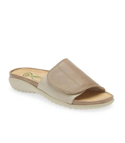 Naot Women's Ipo Slide Sandal In Soft Stone/beige Lizard Leather In Stone Leather/beige Lizard