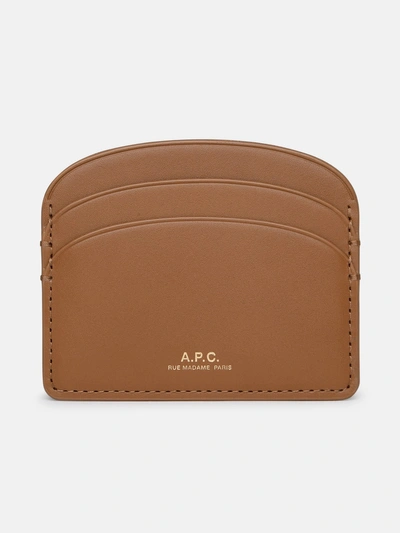 A.p.c. Portacarte Demi-lune In Beige