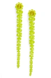 Simone Rocha Beaded Drop Earrings In Green