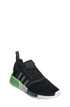 Adidas Originals Kids' Nmd_r1 Sneaker In Black/ Lucid Lime/ White