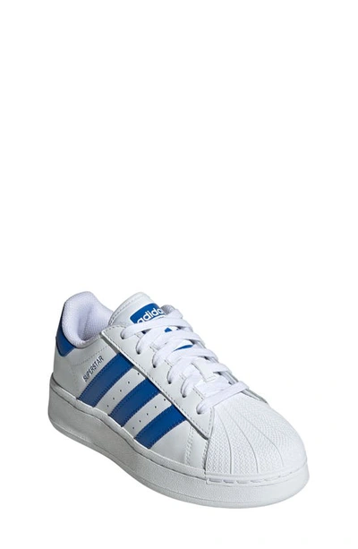Adidas Originals Kids' Superstar Xlg Lifestyle Sneaker In White/blue