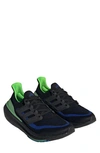 Adidas Originals Ultraboost Light Running Shoe In Black/ Black/ Lucid Lime