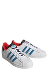 Adidas Originals Superstar Lifestyle Sneaker In White/ Bright Blue/ Red
