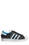 Adidas Originals Superstar Lifestyle Sneaker In Black/ White/ Bright Blue