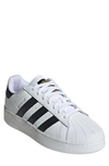 Adidas Originals Superstar Xlg Lifestyle Sneaker In White/ Black/ Gold Metallic