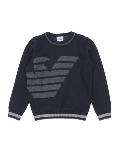 Armani Junior Sweaters In Dark Blue