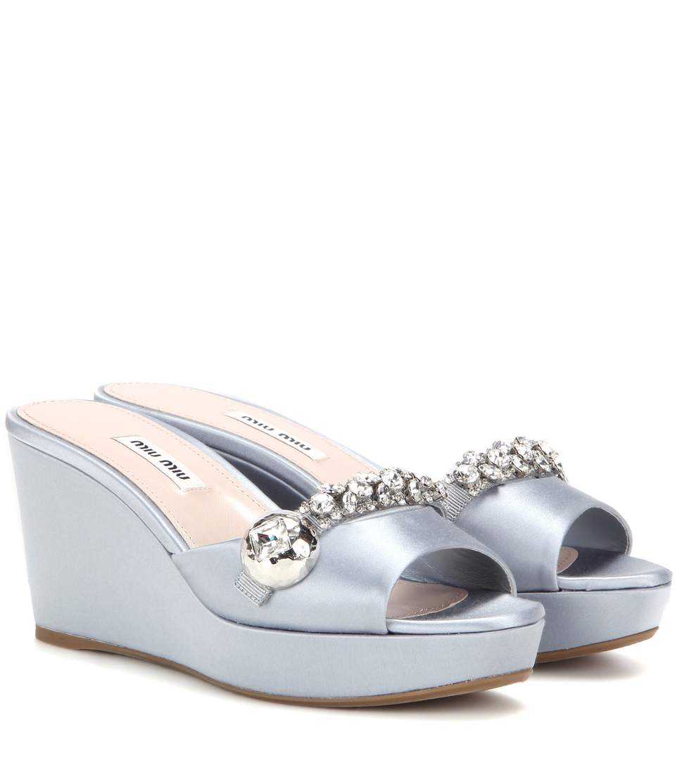 miu miu satin sandals
