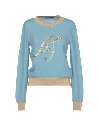 Alberta Ferretti Sweater In Sky Blue