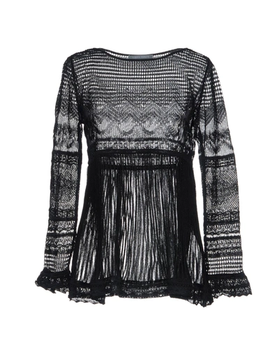 Alberta Ferretti Sweater In Black