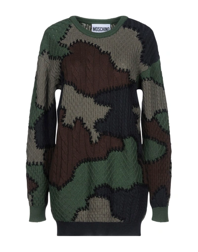 Moschino Sweaters In Military Green